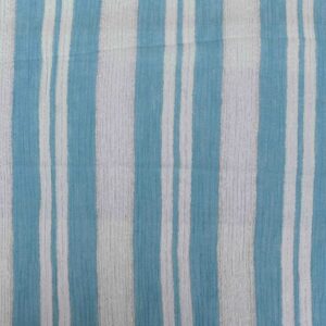 Cotton Blends Columbia Blue Stripe Woven Fabric (FC-DEPL42)
