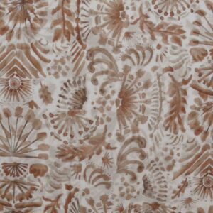 Cotton Peanut Brown Print Woven Fabric (FC-SWP04)