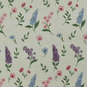 Cotton Purpel Flower Printed Woven Fabric (FC-DEPL1124)