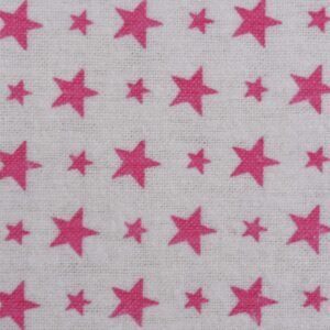 Cotton Pink Star Print Fabric (FC-116)
