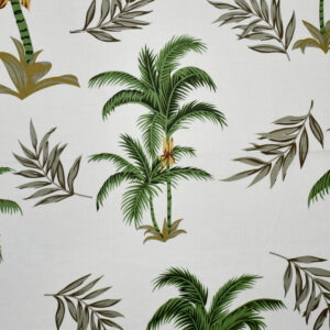 Cotton Lycra Coconut Tree Print Fabric (FC-199)