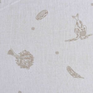 White Base Feather Animal Print Fabric (FC-276)