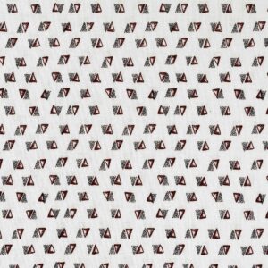 Cream Base Triangle Print Cotton Fabric (FC-306)