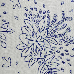 Cotton White Base Alma Print Fabric (FC-359)