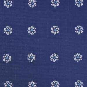 Blue White Flower Modal Fabric (FC-386)
