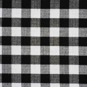 Gingham Black & White Check Fabric (FC-414)