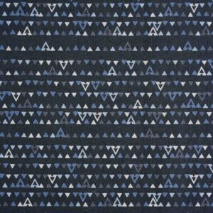 Navy Base Triangle Print Fabric (FC-418)