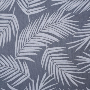 Dark Blue Base Leaf Print Fabric (FC-44)