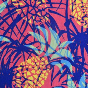 Cotton Pink Base Multi Color Print Fabric (FC-454)