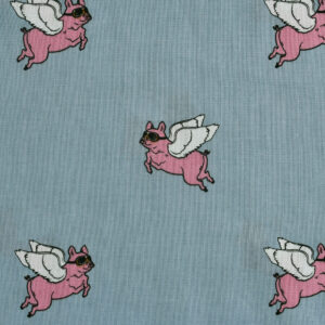 Cotton White Base Pigment Pig Print (FC-466)