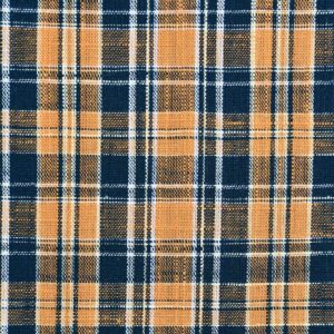 Cotton Navy Yarn Dyed Checked Fabric (FC-626)