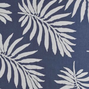Poly Viscose Blue Leaf Fabric (FC-642)
