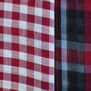 Multi Color Double Cloth Checked Fabric (FC-705)