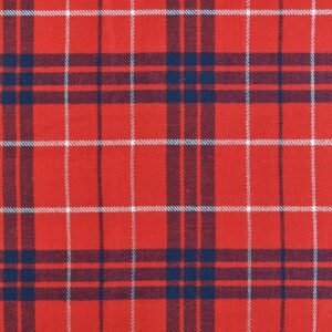 Cotton Lurex Blue Red Checked Fabric (FC-719)