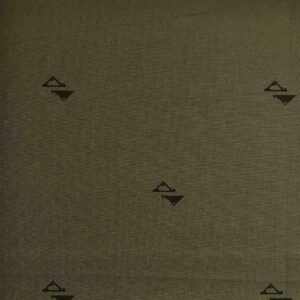 Cotton Green Base Triangle Print Fabric (FC-758)