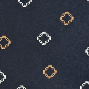 Cotton Blue Base Diamond Print Fabric (FC-769)