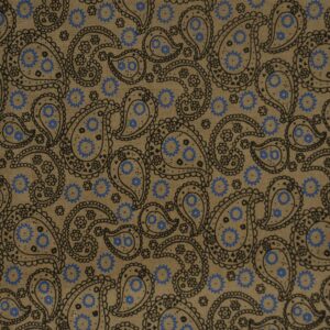 Poplin Khaki Color Base All Over Print Fabric (FC-869)