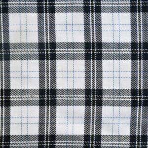 Cotton Dark Navy Twill Checked Fabric (FC-943)