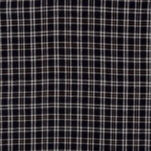 Cotton Navy Checked Yarn dyed Woven Fabric (FC-DEPL1475)
