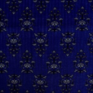 Cotton Blue Flower Printed Woven Fabric (FC-DEPL1380)