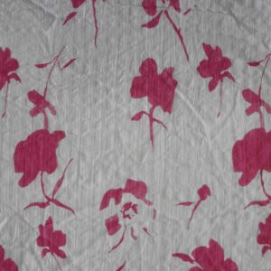 Cotton Pink Flower Print Woven Fabric (FC-DEPL2929)