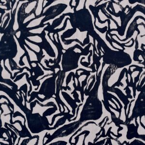 Cotton Blends Beige Black Printed Woven Fabric (FC-DEPL2937)