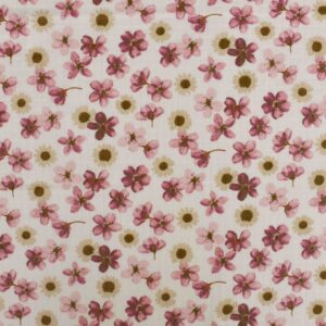 Cotton Old Rose Flower Printed Woven Fabric (FC-DEPL3774)