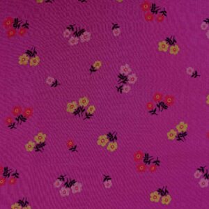 Cotton Purple Flower Print Woven Fabric (FC-DEPL3781)