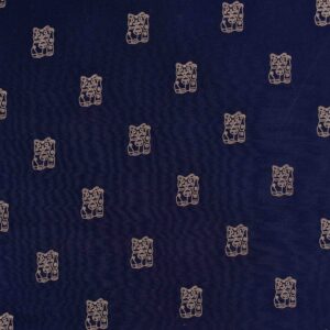 Cotton Navy Base Cat Printed Woven Fabric (FC-DEPL3910)