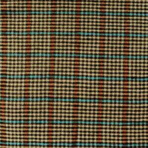 Cotton Viscose Blends Dark Brown Check Fabric (FC-635 B1)