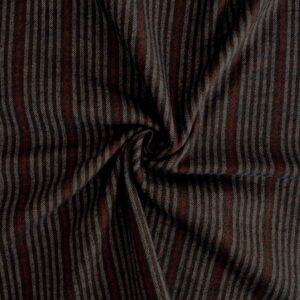 Cotton Dark Brown Stripe Woven Fabric ( FC-DEPL635J )