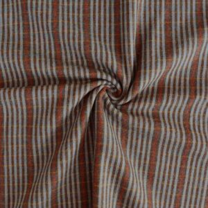 Cotton  Blends Brown Yellow Stripe Woven Fabric (FC-DEPL635 F)