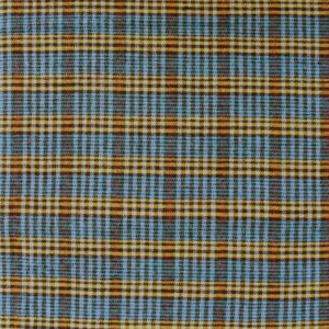 Cotton Blue Yellow Small Check Woven Fabric (FC-635E2)