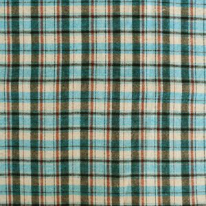Cotton Blends Brown Blue Check Woven Fabric (FC-DEPL636B)