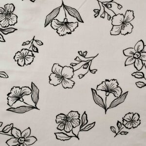 Cotton Wisper Pink Flower Print Woven Fabric (FC-DEPL951)