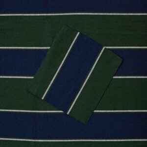 Cotton Olive & White Stripe Woven Fabric (FC-LB005)