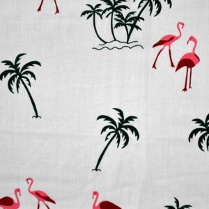 Cotton White Panama Print Woven Fabrics ( FC-LB060 )