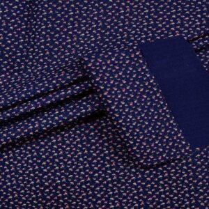 Cotton Plain Navy Flower Print (FC-LB1389)