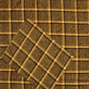 Cotton Twill Yellow & Black Yarn Dyed Fabric (FC-LB612)