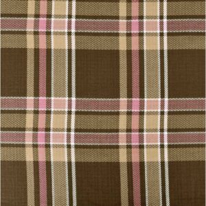 Cotton Walnut Brown Check Woven Fabric (FC-MTM364)