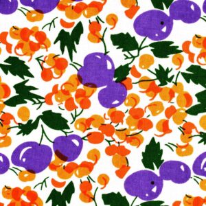 Cotton Multi Color Fruit Print Fabric (FC-OA147)