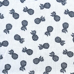 Cotton Pineapple Print Plain Fabric (FC-OA162)