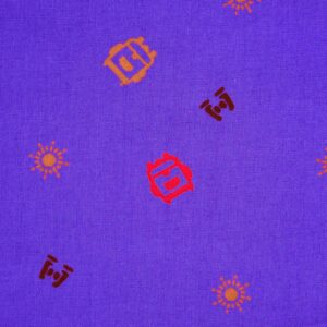Cotton Violet Base Sun Print Fabric (FC-OA183)