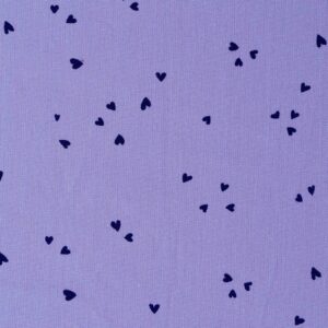 Cotton Blue Heart Print Fabric (FC-OA290)