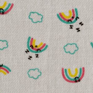 Cotton Multi Color Rainbow Print Fabric (FC-OA417)