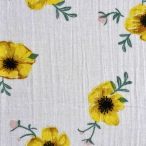 Cotton Double Cloth Flower Print Fabric (FC-OA484)