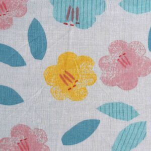Cotton Multi Color Flower Print Fabric (FC-OA486)