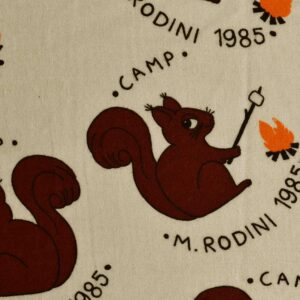 Cotton Twill Squirrel Print Woven Fabric (FC-OA521)