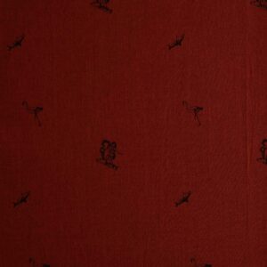 Cotton Brown Base Print Fabric (FC-OA538)