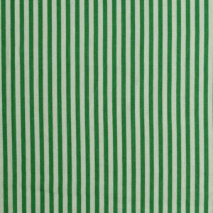 Cotton Green Stripe Print Fabric (FC-OA579)